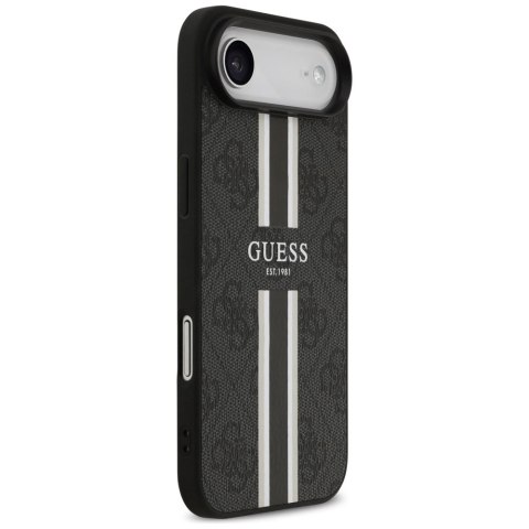 Etui Guess 4G Printed Stripes MagSafe na iPhone 17 Air - czarne