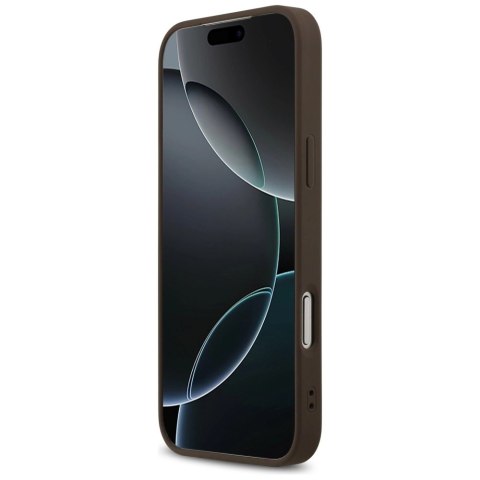 Etui Guess 4G Printed Stripes MagSafe na iPhone 17 Pro Max - brązowe