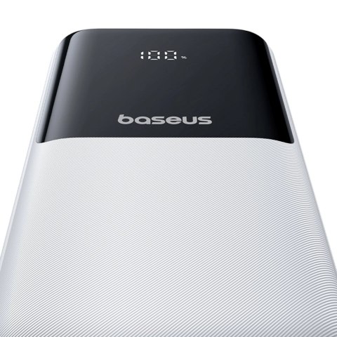 Powerbank Baseus Lipow 20000mAh 22,5W z dwoma wbudowanymi kablami z dodatkowym kablem Baseus Simple USB-A - USB-C 3A 20cm - biał