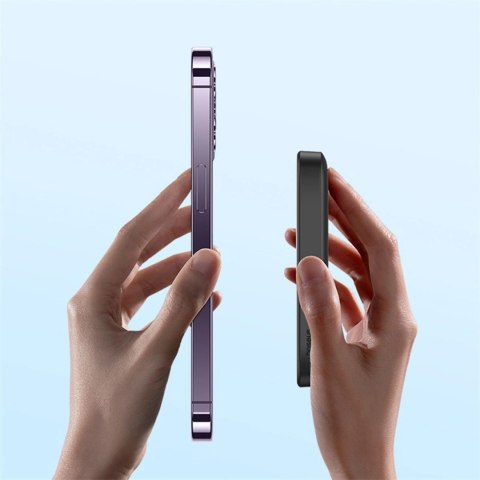 Powerbank Baseus Magnetic Mini Air 6000mAh 20W z ładowaniem indukcyjnym z kablem Baseus Simple USB-C (20V/3A) 30cm - czarny