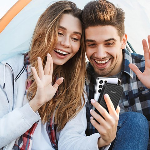 Powerbank Dudao K11 Pro 20000mAh z wbudowanymi kablami - czarny