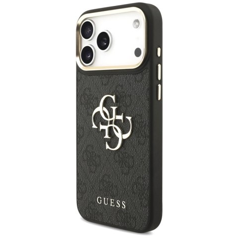 Etui Guess 4G Big 4G Classic Logo Big Strap Metal Buttons na iPhone 17 Pro Max - czarne