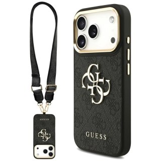 Etui Guess 4G Big 4G Classic Logo Big Strap Metal Buttons na iPhone 17 Pro - czarne