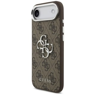 Etui Guess 4G Big 4G Classic Logo na iPhone 17 Air - brązowo-srebrne