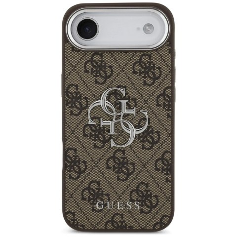 Etui Guess 4G Big 4G Classic Logo na iPhone 17 Air - brązowo-srebrne