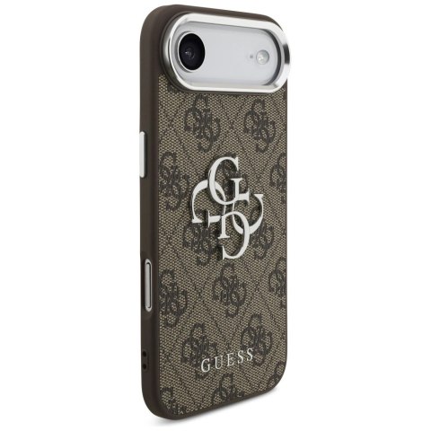 Etui Guess 4G Big 4G Classic Logo na iPhone 17 Air - brązowo-srebrne