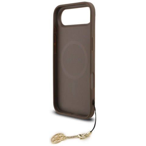 Etui Guess 4G Charms Collection MagSafe na iPhone Air - brązowe