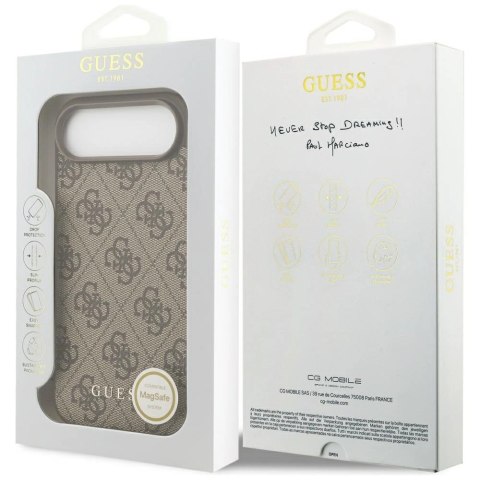 Etui Guess 4G Charms Collection MagSafe na iPhone Air - brązowe