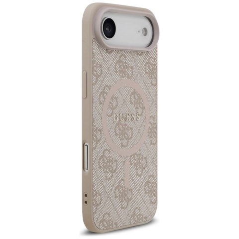 Etui Guess 4G Ring Classic Logo MagSafe na iPhone 17 Air - różowe