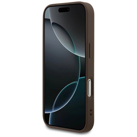 Etui Guess 4G Ring Classic Logo MagSafe na iPhone 17 Pro - brązowe