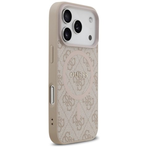 Etui Guess 4G Ring Classic Logo MagSafe na iPhone 17 Pro - różowe