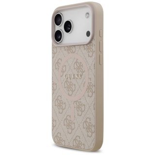 Etui Guess 4G Ring Classic Logo MagSafena iPhone 17 Pro Max - różowe