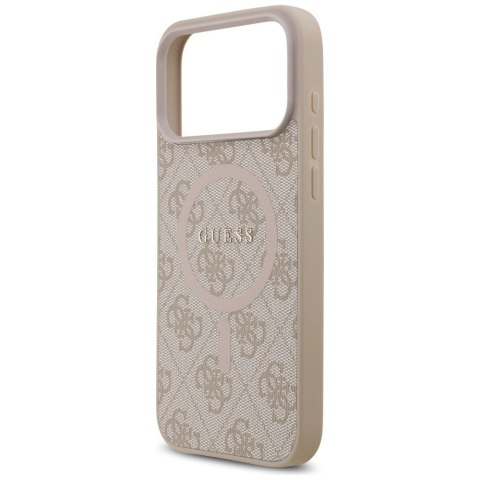 Etui Guess 4G Ring Classic Logo MagSafena iPhone 17 Pro Max - różowe