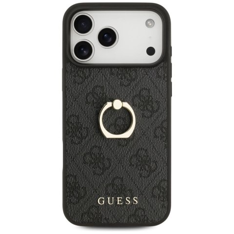 Etui Guess 4G Ring Stand na iPhone 17 Pro Max - czarne