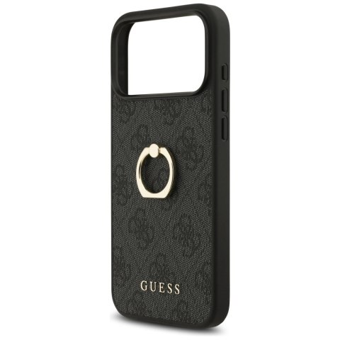 Etui Guess 4G Ring Stand na iPhone 17 Pro Max - czarne