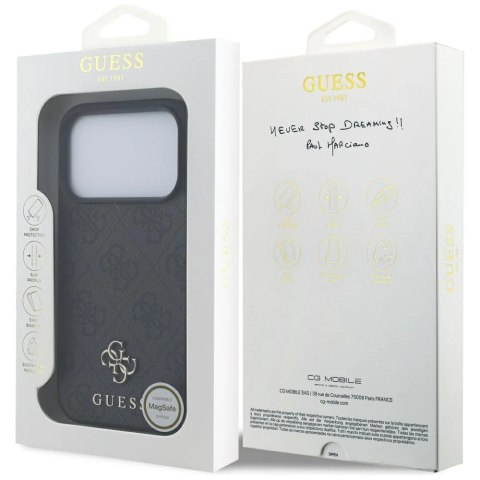 Etui Guess 4G Small Classic Logo MagSafe na iPhone 17 Pro - czarne
