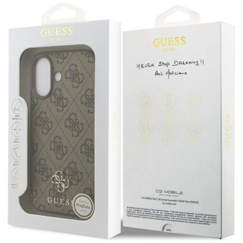 Etui Guess 4G Small Classic Logo MagSafe na iPhone 17 - brązowe