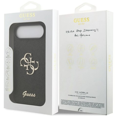 Etui Guess Fixed Glitter Big 4G na iPhone Air - czarne