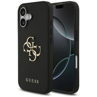 Etui Guess Grained Big 4G & Classic Logo na iPhone 17 - czarne