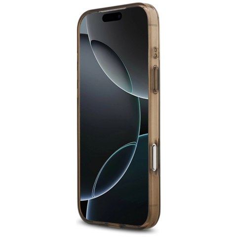 Etui Guess IML 4G Background MagSafe na iPhone 17 Pro - brązowe