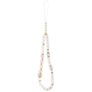 Etui Guess IML Flowers Pearl Strap MagSafe na iPhone 17 Pro Max - różowe