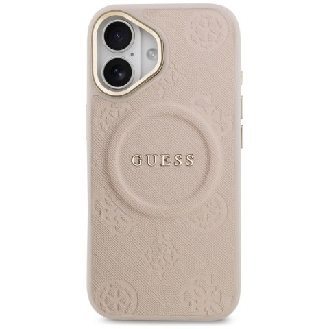 Etui Guess Peony Hot Stamp MagSafe na iPhone 17 - różowe