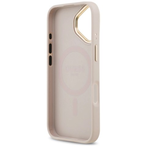 Etui Guess Peony Hot Stamp MagSafe na iPhone 17 - różowe