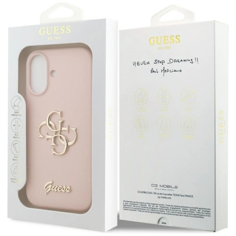 Etui Guess Silicone Big 4G Script na iPhone 17 - różowe