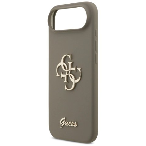 Etui Guess Silicone Big 4G Script na iPhone Air - brązowe
