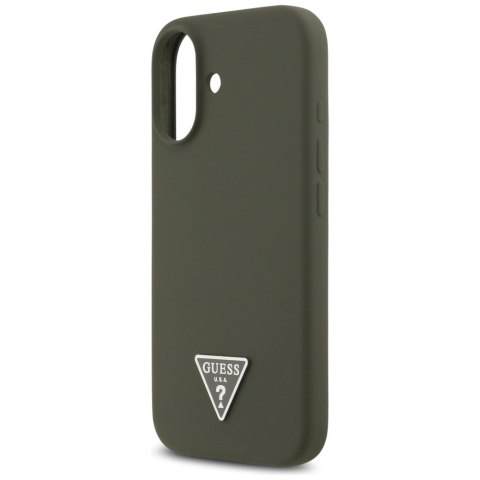 Etui Guess Silicone Triangle Logo MagSafe na iPhone 17 - zielone