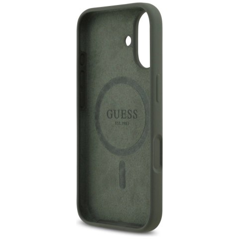 Etui Guess Silicone Triangle Logo MagSafe na iPhone 17 - zielone