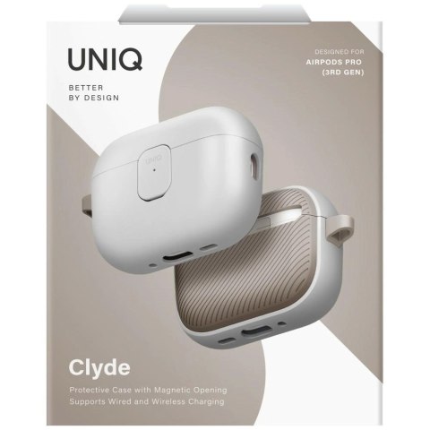 Etui UNIQ Clyde na AirPods Pro 3 gen - szaro-beżowy