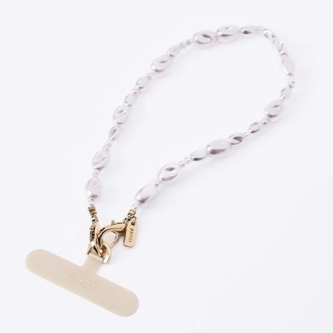 Sznurek UNIQ Coehl Perla Handstrap uniwersalny na telefonu - biały