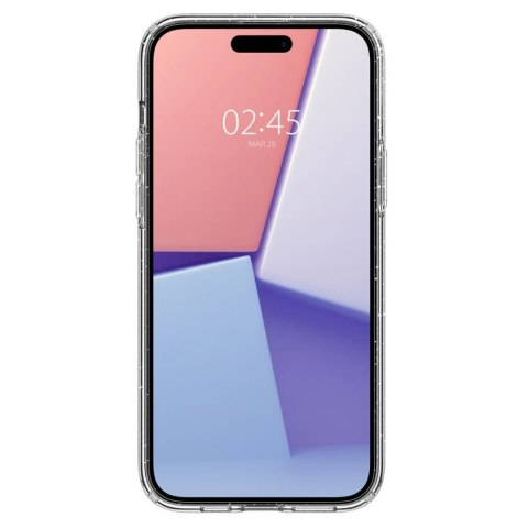 Etui Spigen Liquid Crystal na iPhone 15 - przezroczysto-brokatowe