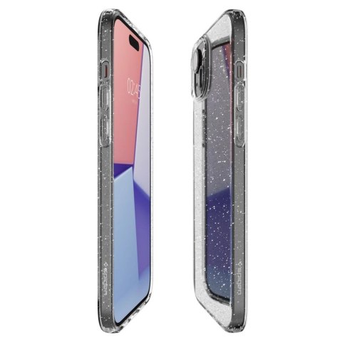 Etui Spigen Liquid Crystal na iPhone 15 - przezroczysto-brokatowe
