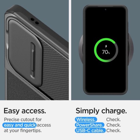 Etui Spigen Optik Armor na Samsung Galaxy S24 - czarne