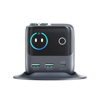 Ładowarka biurkowa Joyroom Podix JR-TRD01 GaN 140W z 5 portami i podwójnymi zwijanymi kablami - szara