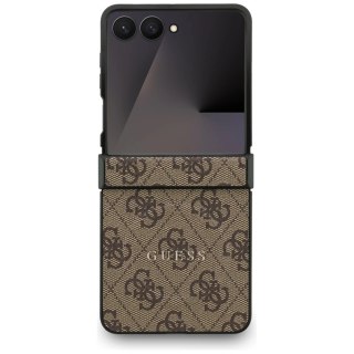 Etui Guess 4G Classic MagSafe na Samsung Galaxy Z Flip 7 - brązowe