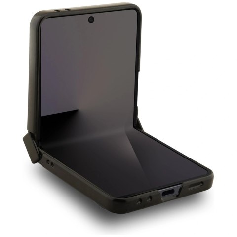 Etui Guess 4G Classic MagSafe na Samsung Galaxy Z Flip 7 - brązowe