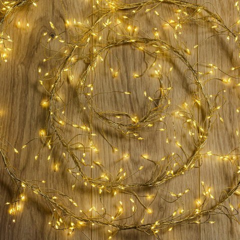 Łańcuch GAŁĄZKA złoty CLF-03z 480LED zimne białe 3m Forever Light