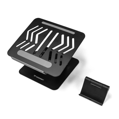 Podstawka pod laptopa, tablet Wozinsky WRS-CPY84SB 360 aluminiowa + Gratis! podstawka do smartfona - czarna