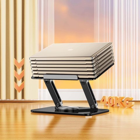 Podstawka pod laptopa, tablet Wozinsky WRS-CPY84SB 360 aluminiowa + Gratis! podstawka do smartfona - czarna