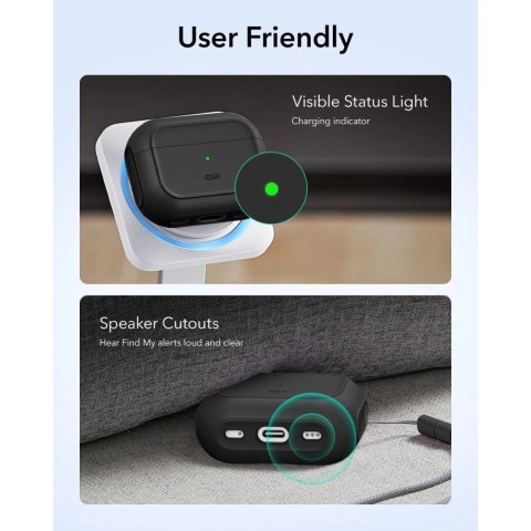 Etui ESR Orbit HaloLock MagSafe na AirPods Pro 3 - czarne