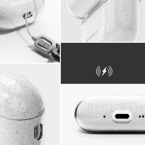 Etui Ringke Air na AirPods Pro 3 - przezroczysto-brokatowe