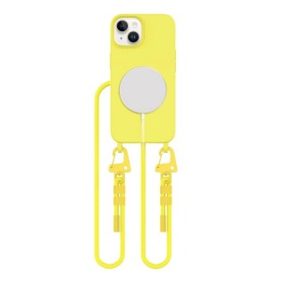 Etui Tech-Protect Magnecklace MagSafe na iPhone 15 - żółte