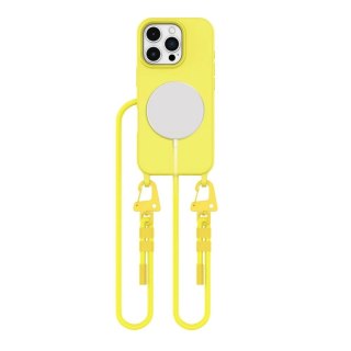 Etui Tech-Protect Magnecklace MagSafe na iPhone 16 Pro - żółte
