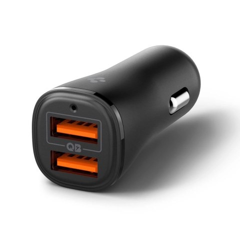 Ładowarka samochodowa Spigen Essential EV302 30 W 2-porty USB-A - czarna