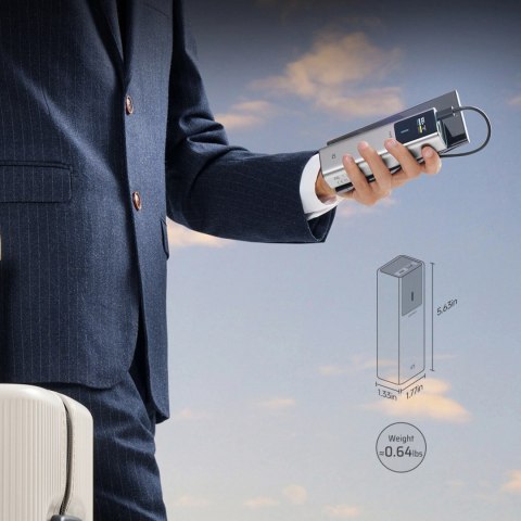 Powerbank CUKTECH CKPB100PGLBL 150W 10000mAh USB-C USB-A - szary