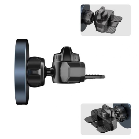 Uchwyt Samochodowy Tech-Protect mm15W-V5 Magnetic MagSafe na kratkę nawiewu / slot CD - czarny
