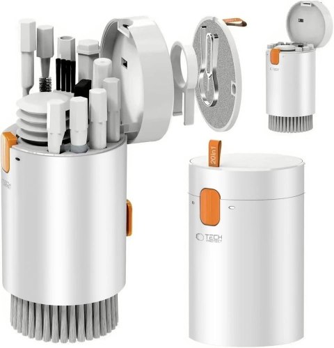 Wielofunkcyjny zestaw czyszczący Tech-Protect 20w1 do telefonu, tableta, laptopa i słuchawek - biały